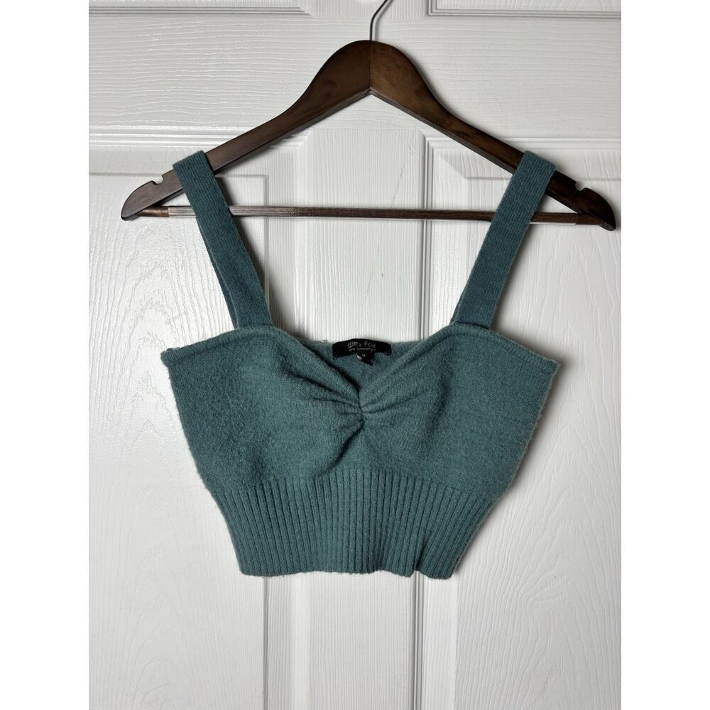 Witty Fox Sweater Halter Green M